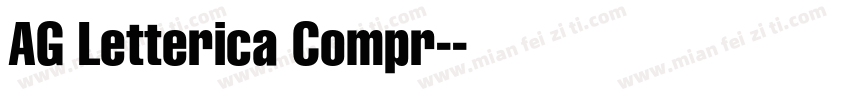 AG Letterica Compr-字体转换